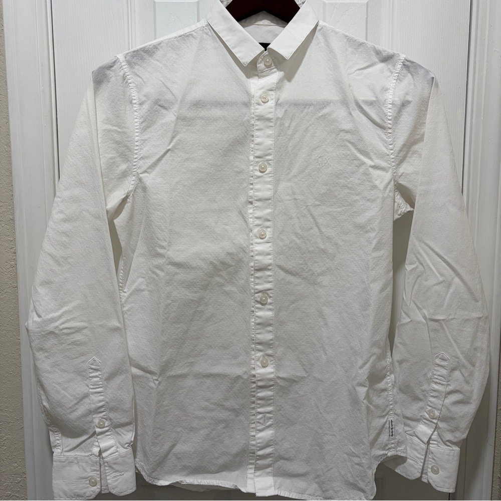 Armani Exchange AX White Casual Button Down Shirt S Slim